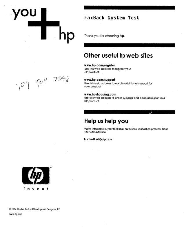 Fax page