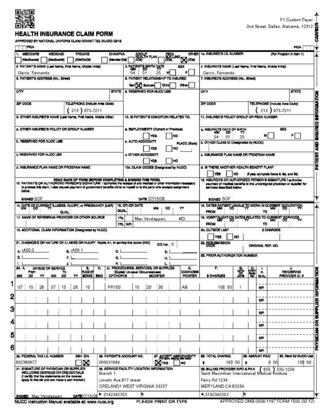 Fax page