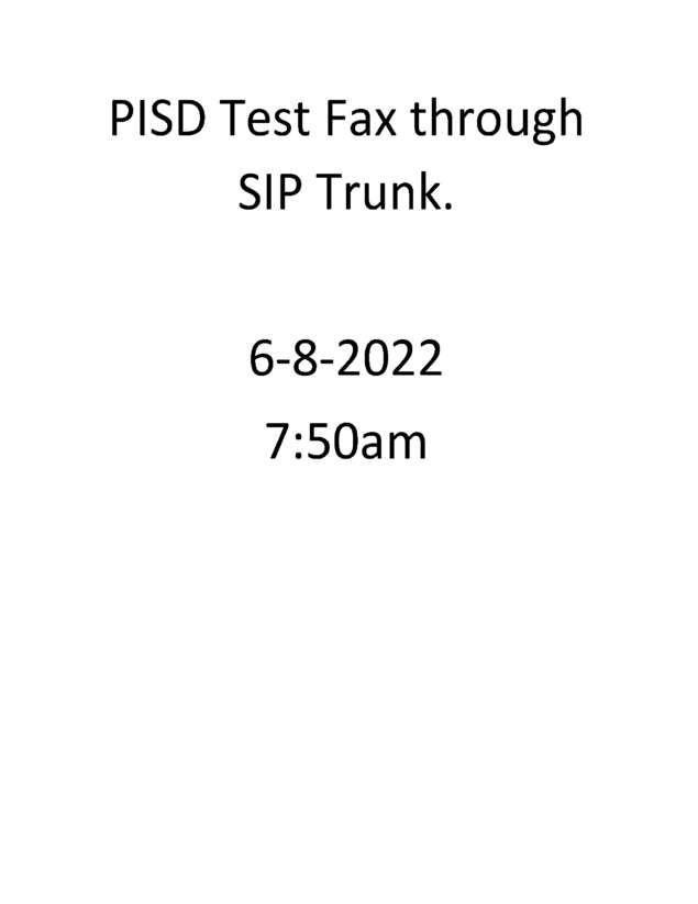 Fax page