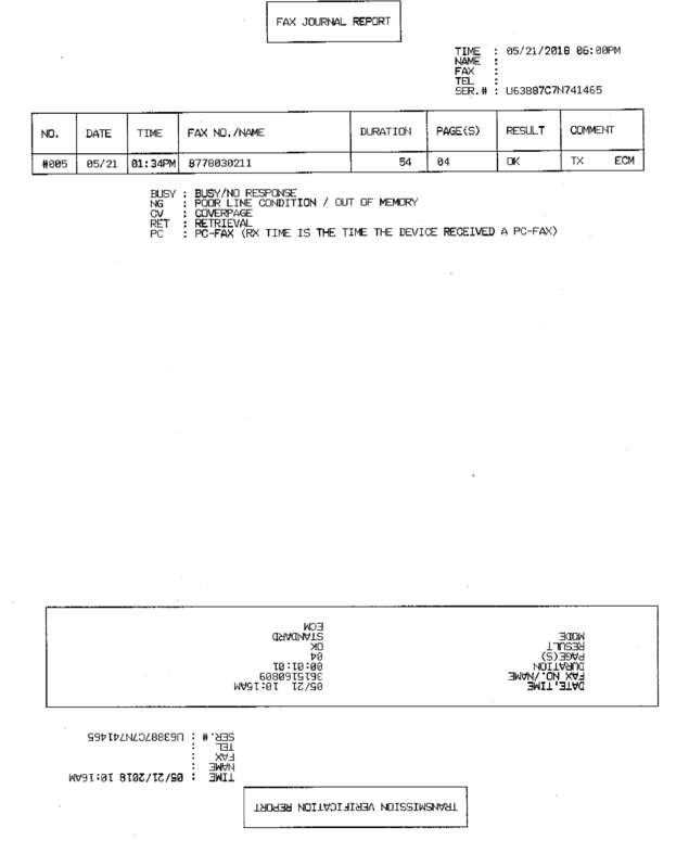 Fax page