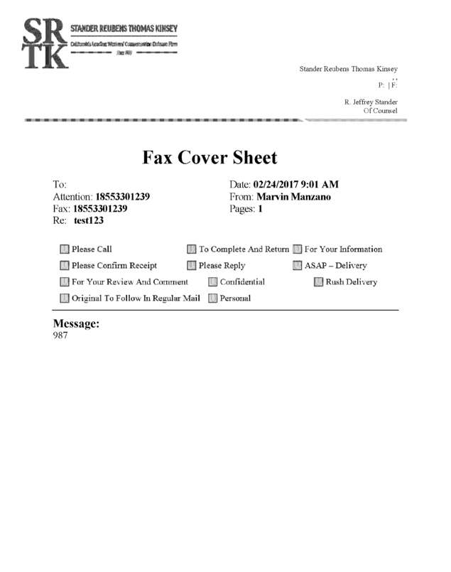 Fax page
