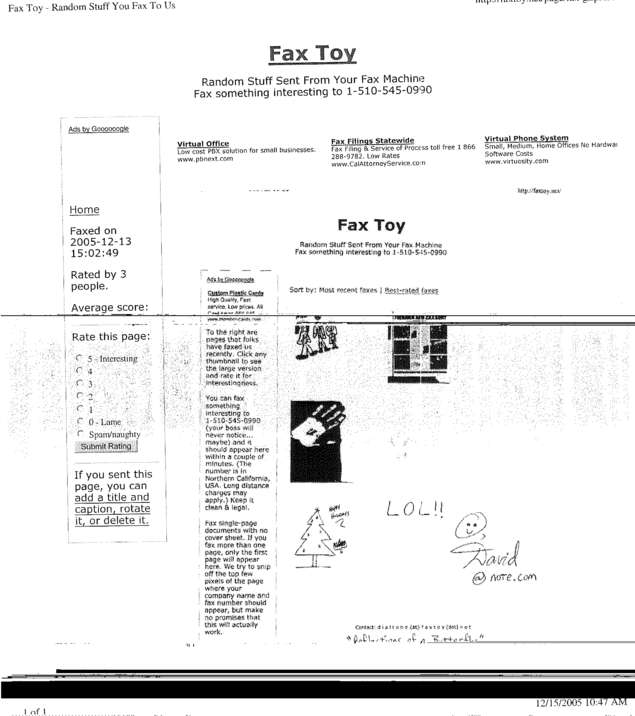 fax page