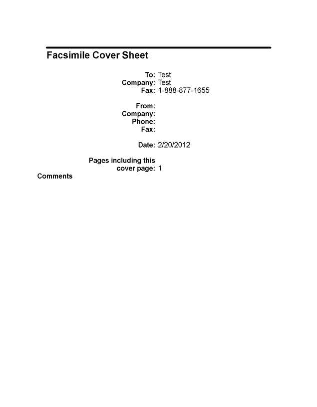 Fax page