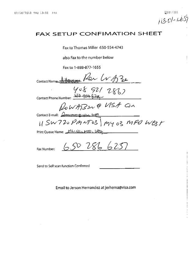 Fax page