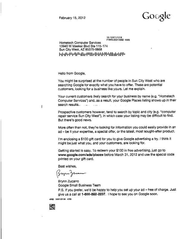 Fax page