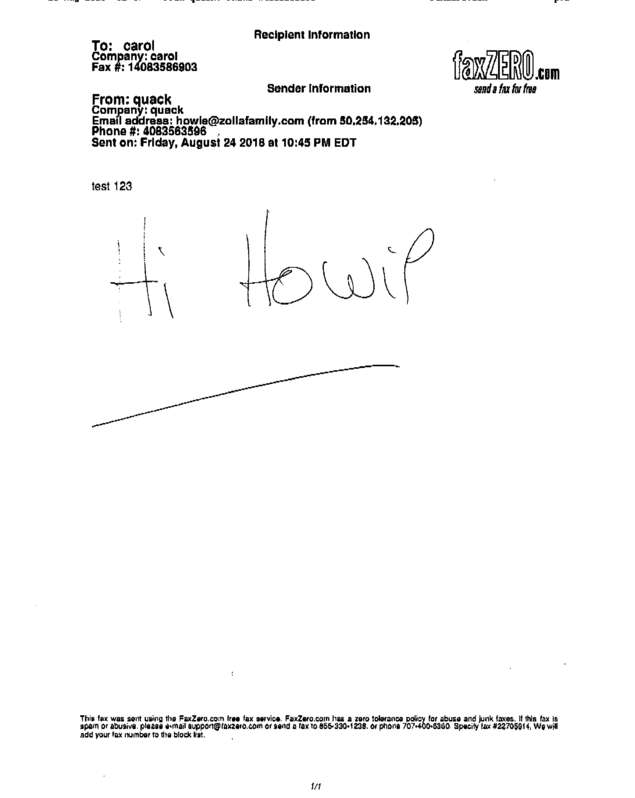 Fax page