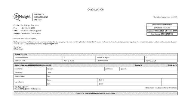 Fax page