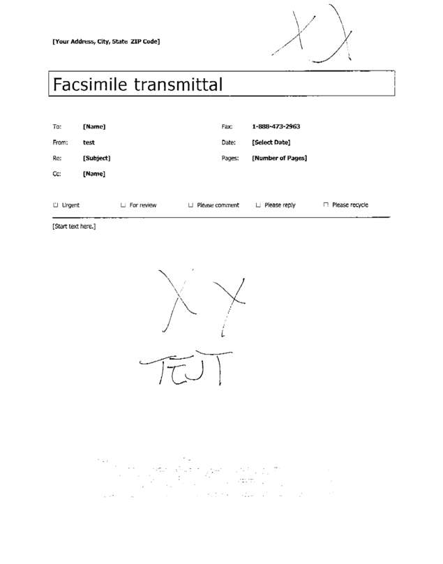 Fax page