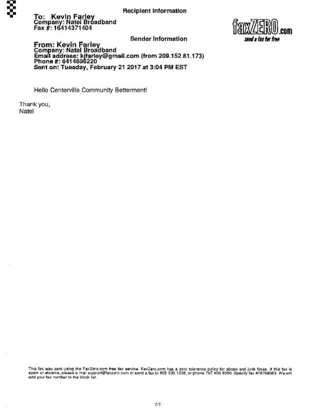 Fax page