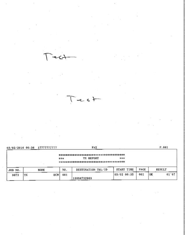 Fax page