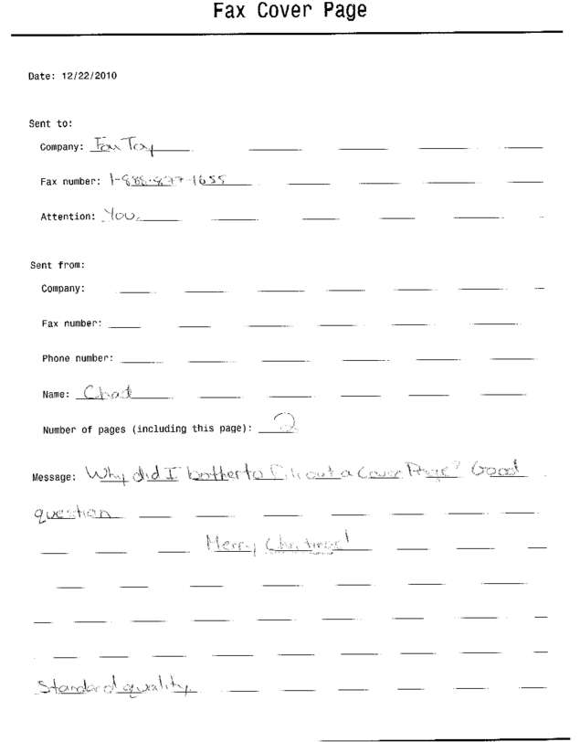 Fax page