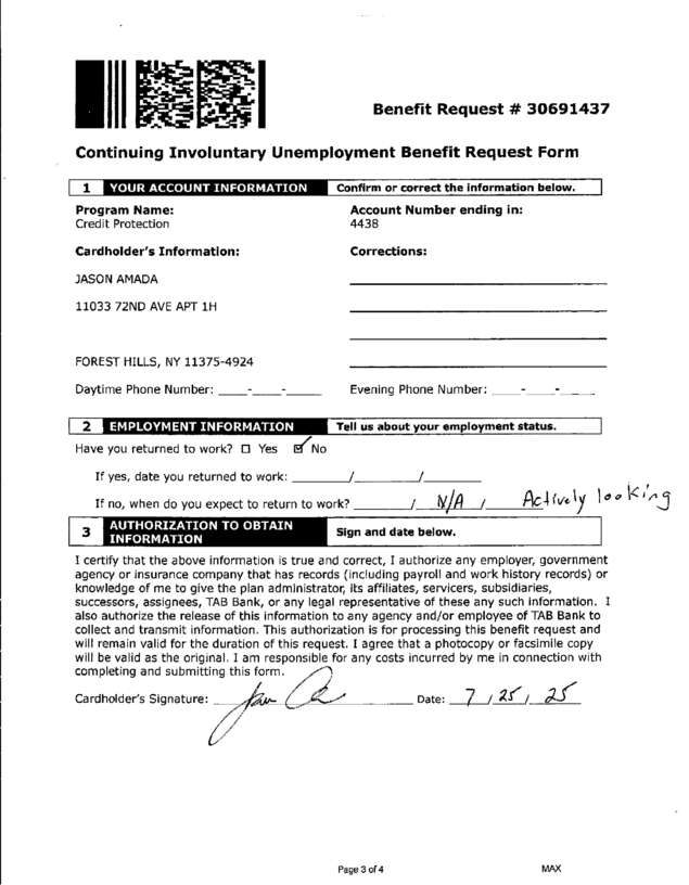Fax page