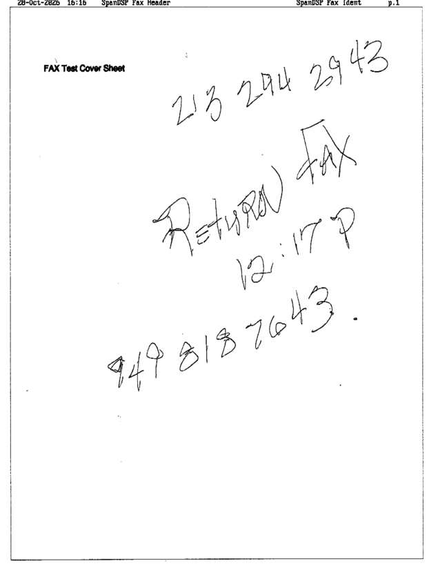 Fax page
