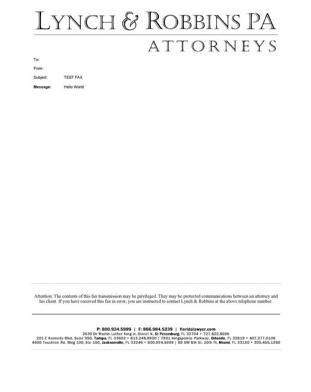 Fax page