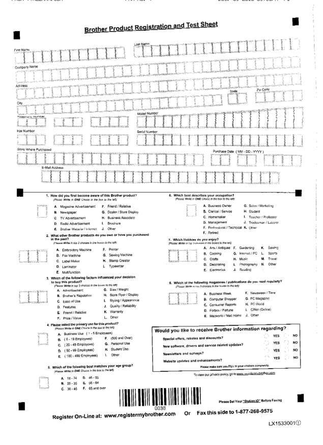 Fax page