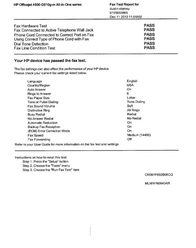 Fax page