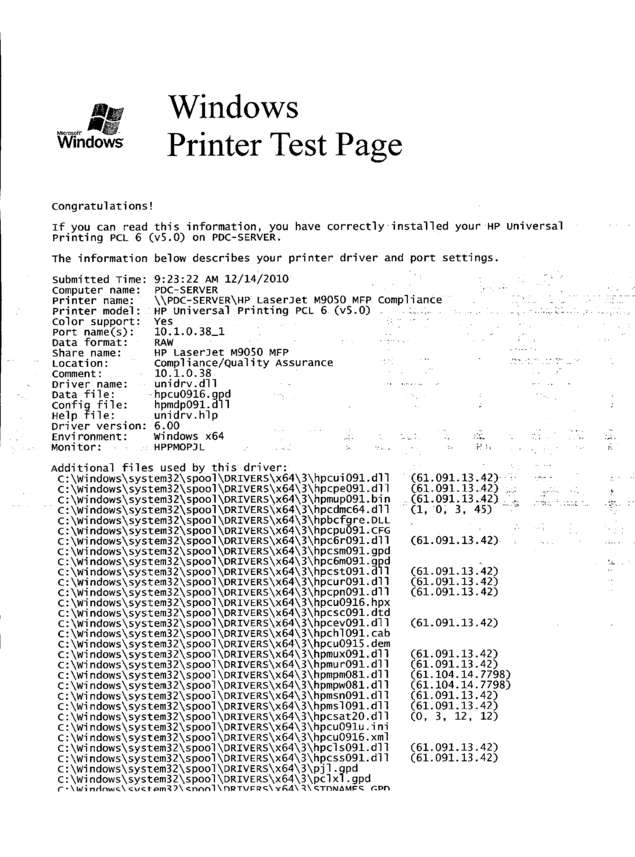 Fax page