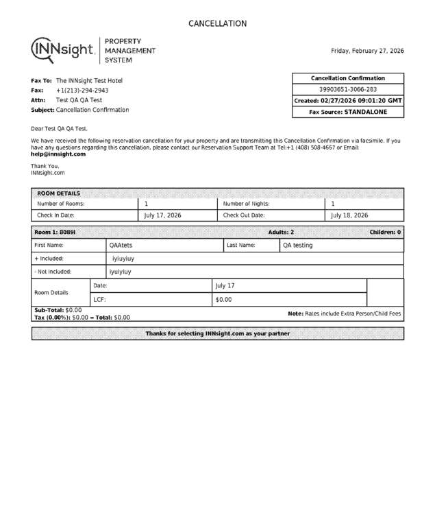 Fax page