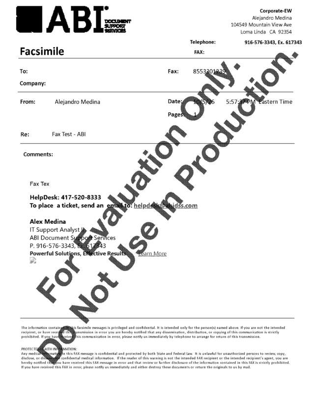 fax page