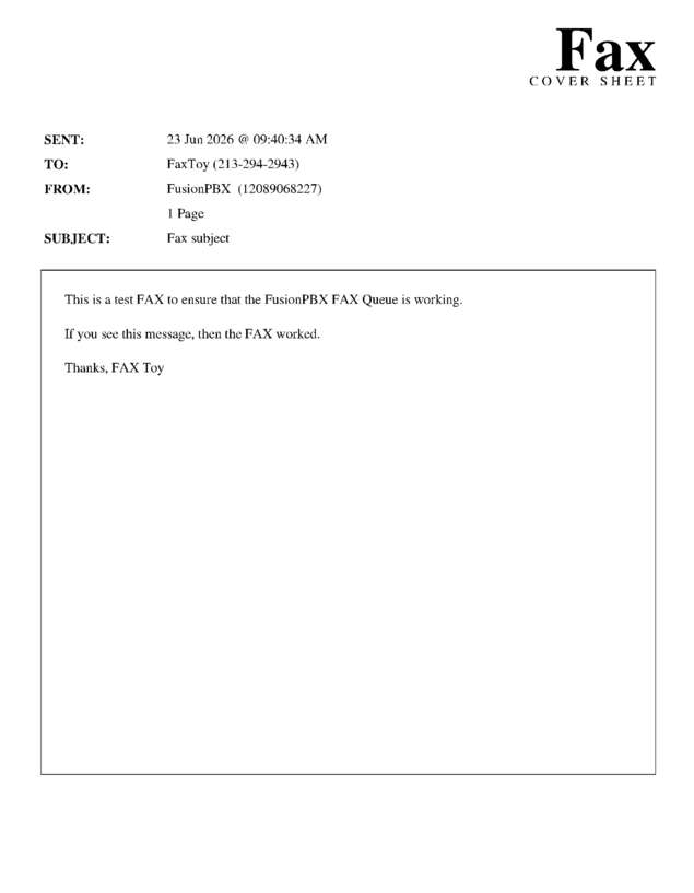 fax page
