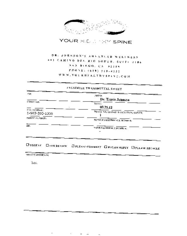 Fax page