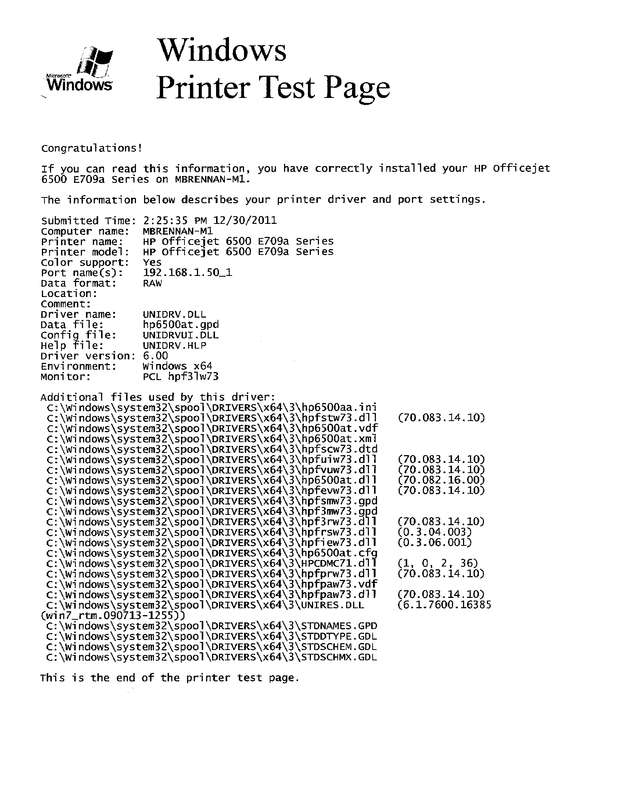 Fax page