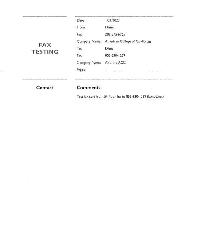 Fax page
