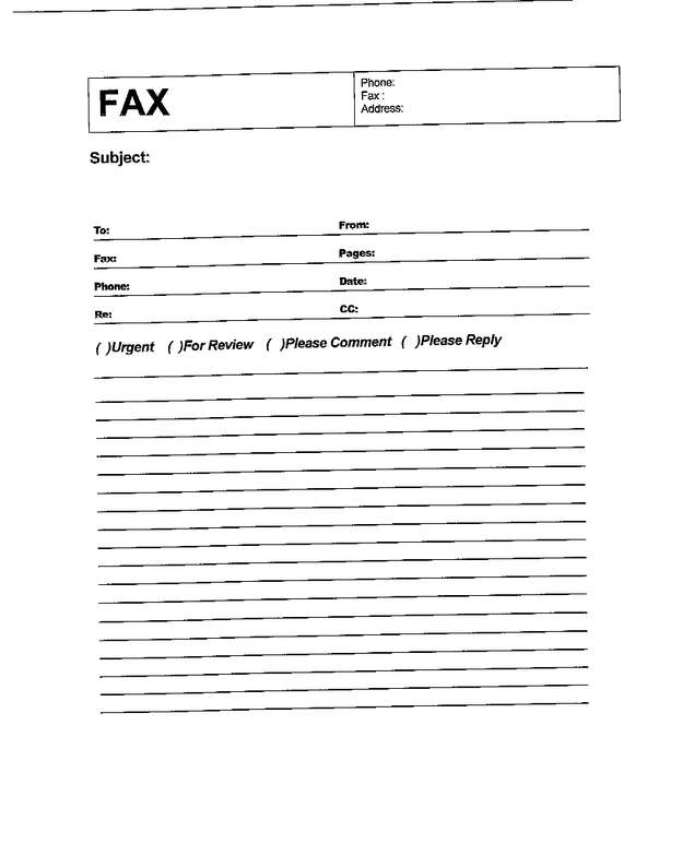 Fax page