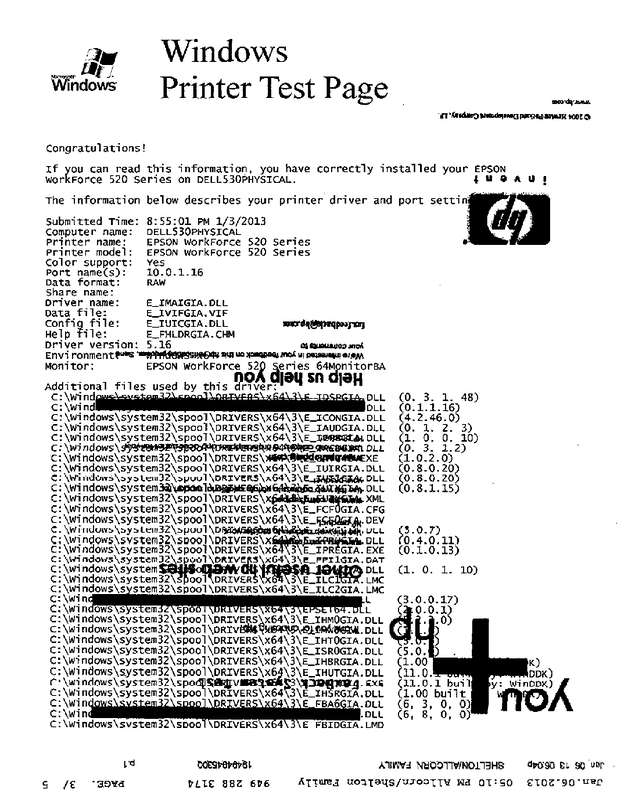 Fax page
