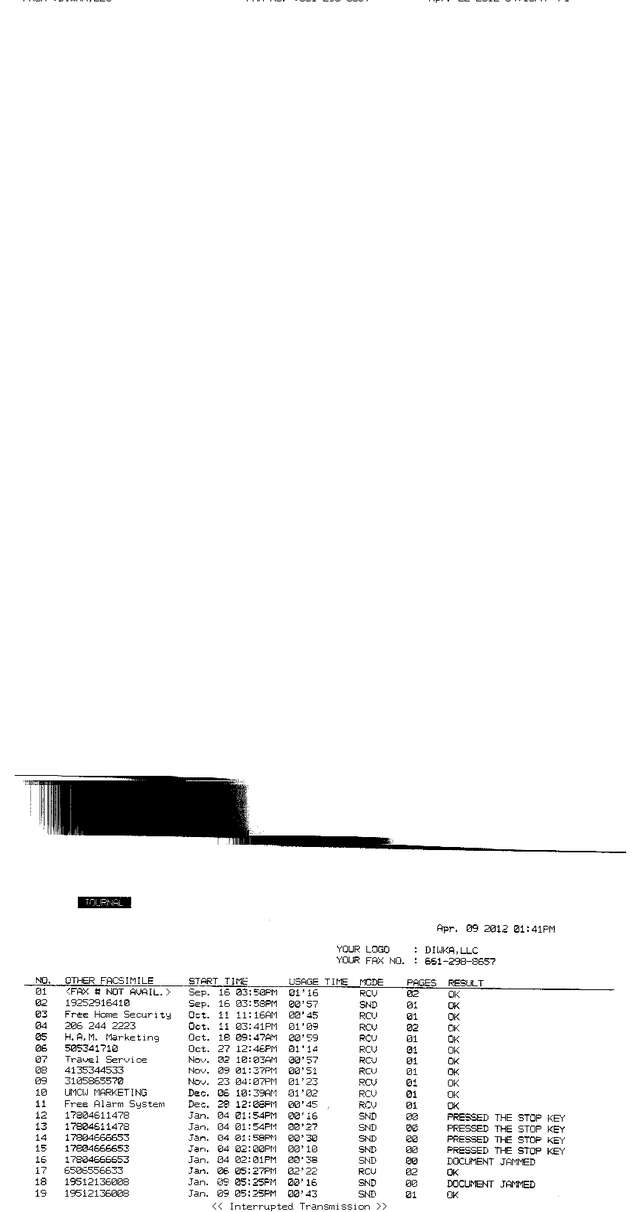 Fax page