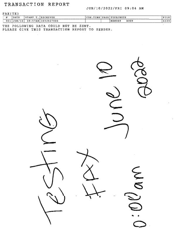 Fax page