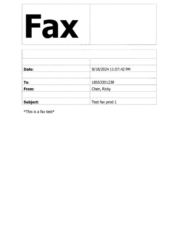 Fax page