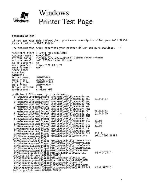Fax page