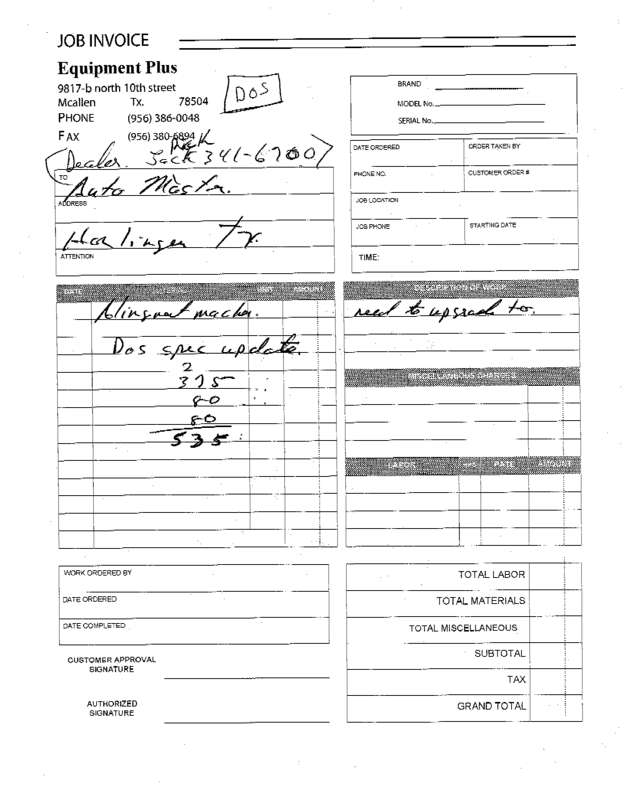 Fax page