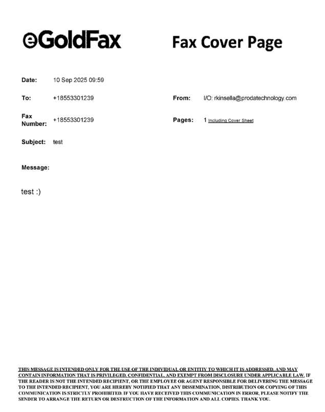 Fax page