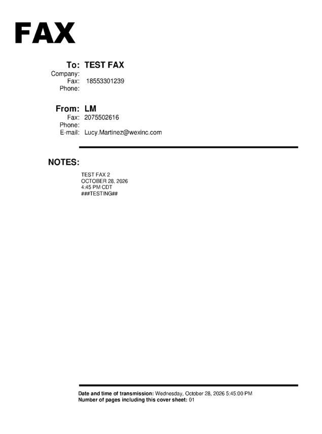 Fax page