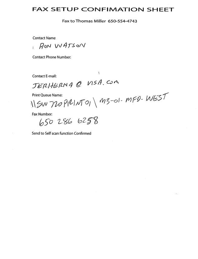 Fax page