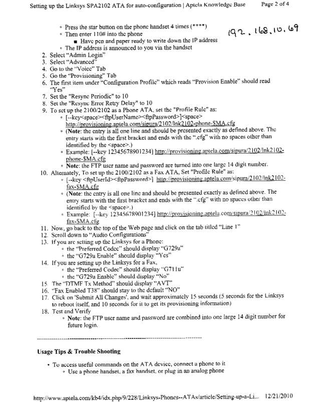 Fax page