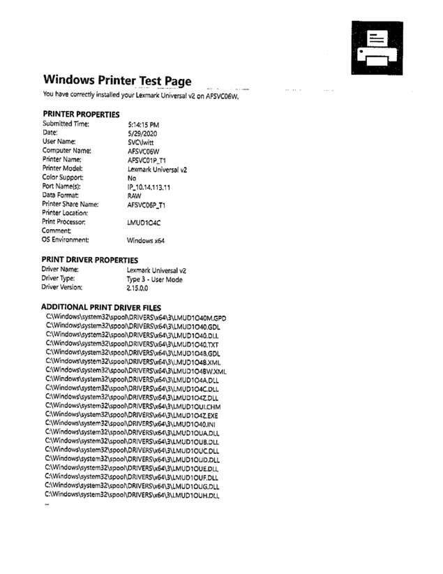 Fax page