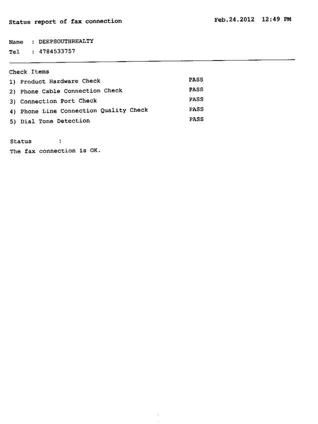 Fax page
