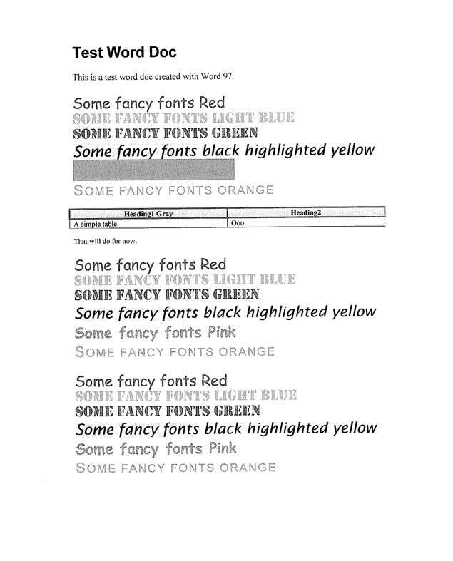 Fax page