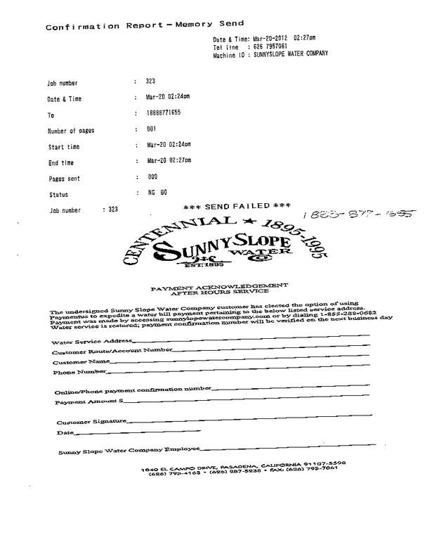 Fax page