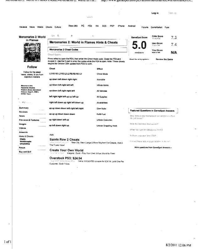 Fax page