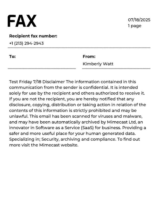fax page