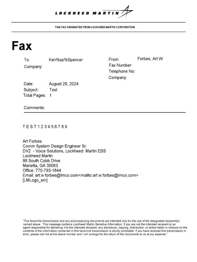 Fax page