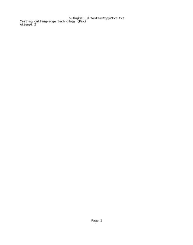 Fax page