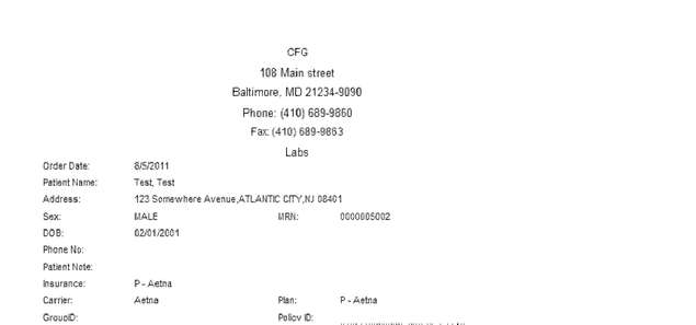 Fax page