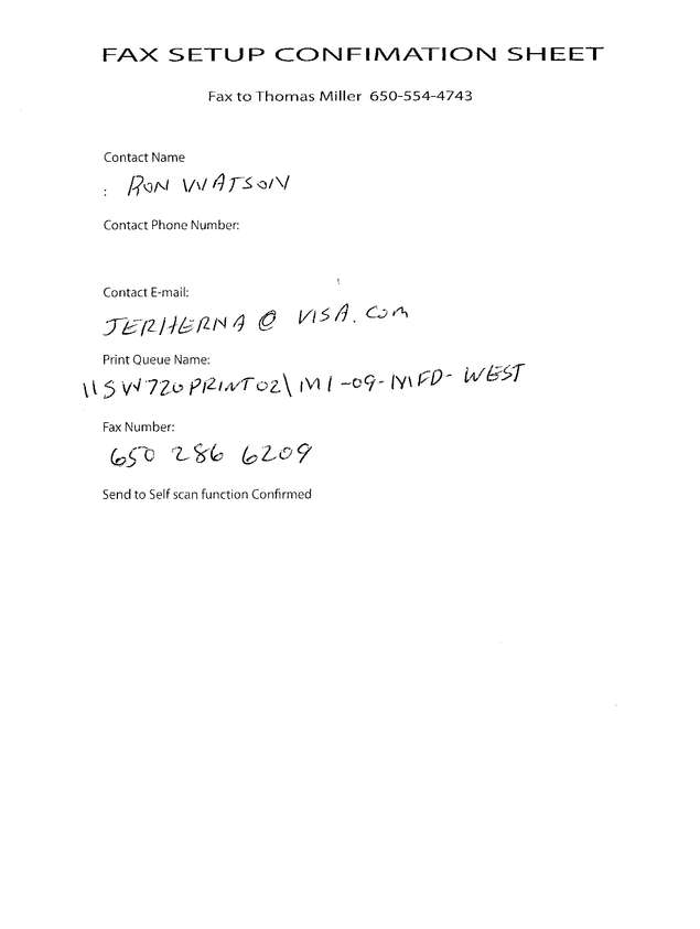 Fax page