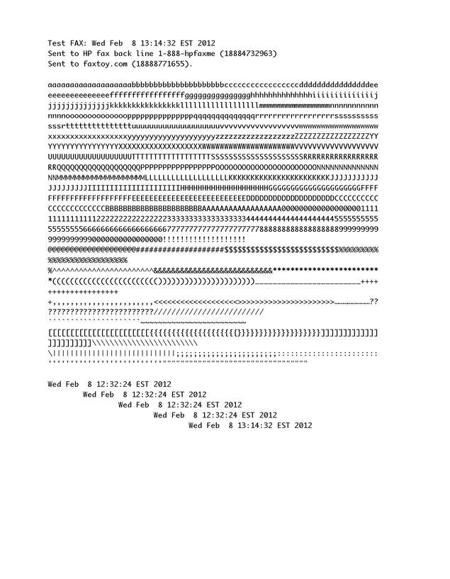 Fax page