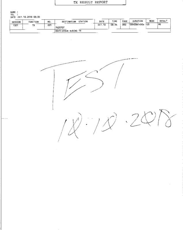 Fax page